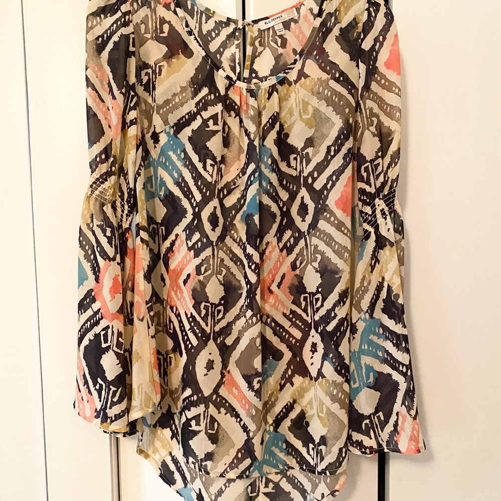 Colorful Patterned Blouse